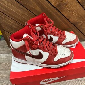 Nike Dunk High LXX Cinnabar Red White